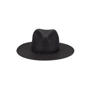 Kin the Label Black Straw Hat (Packable)